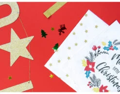 Witte Servetten Gouden Sterren 33cm 20st -Feestspullen Winkel witte servetten gouden sterren 33cm 20st 5