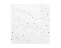 Witte Servetten Met Gouden Stippen 33cm 20st
