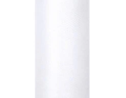 Witte Tule Rol Glitter 15cm 9m