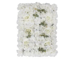 Witte Wanddecoratie Bloemen 60cm