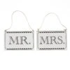 Wooden Signs Mr & Mrs Chair Signs