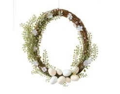Wreath Easter Egg With Eggs And Twigs