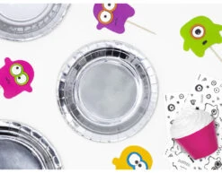 Zilveren Borden 18cm 6st -Feestspullen Winkel zilveren borden 18cm 6st 4