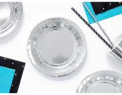 Zilveren Borden 18cm 6st -Feestspullen Winkel zilveren borden 18cm 6st 5