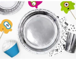 Zilveren Borden 23cm 6st -Feestspullen Winkel zilveren borden 23cm 6st 7