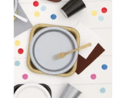 Zilveren Borden Rond 23cm 16st -Feestspullen Winkel zilveren borden rond 23cm 16st 2