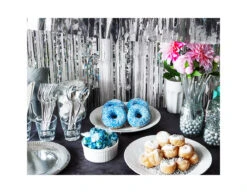 Zilveren Deurgordijn Metallic 2m -Feestspullen Winkel zilveren deurgordijn metallic 2m 4