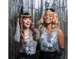 Zilveren Deurgordijn Metallic 2m -Feestspullen Winkel zilveren deurgordijn metallic 2m 6