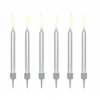 Zilveren Kaarsjes 6cm 6st