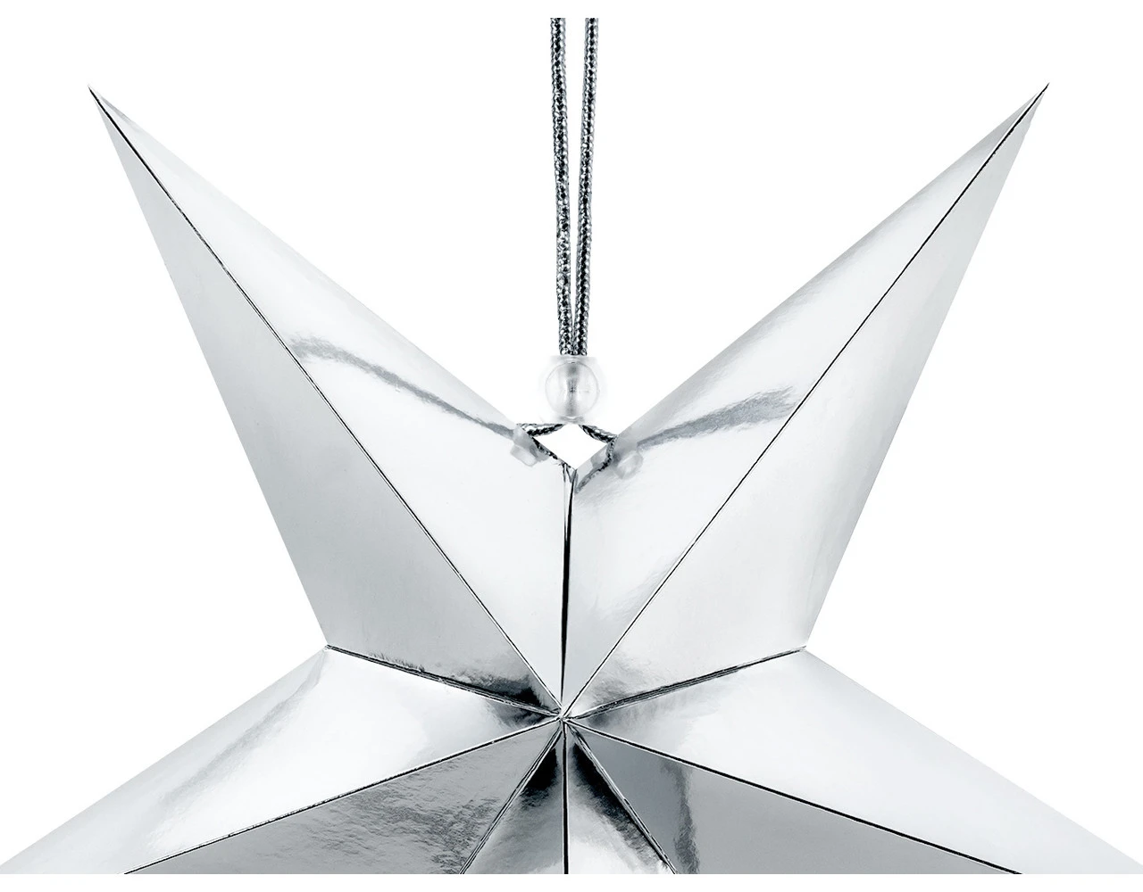 Zilveren Lampion Ster 30cm 2 Zilveren Lampion Ster 30cm - Afbeelding 2