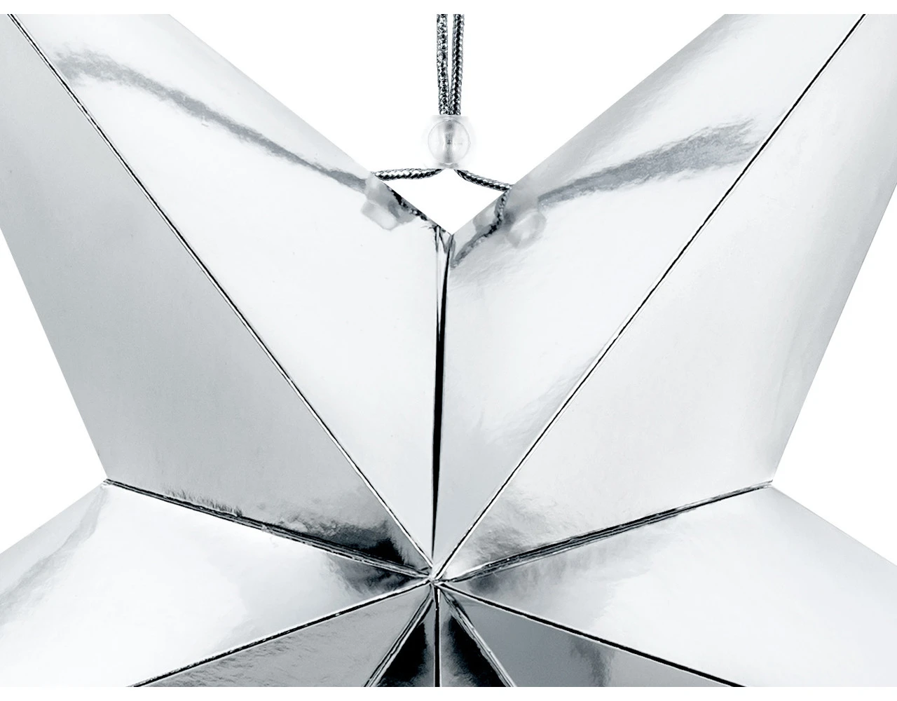 Zilveren Lampion Ster 70cm 2 Zilveren Lampion Ster 70cm - Afbeelding 2