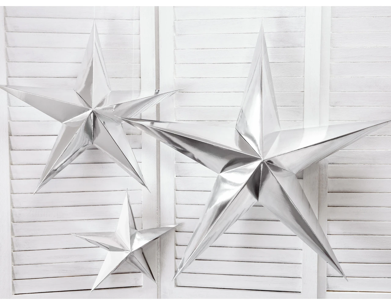 Zilveren Lampion Ster 70cm 3 Zilveren Lampion Ster 70cm - Afbeelding 3