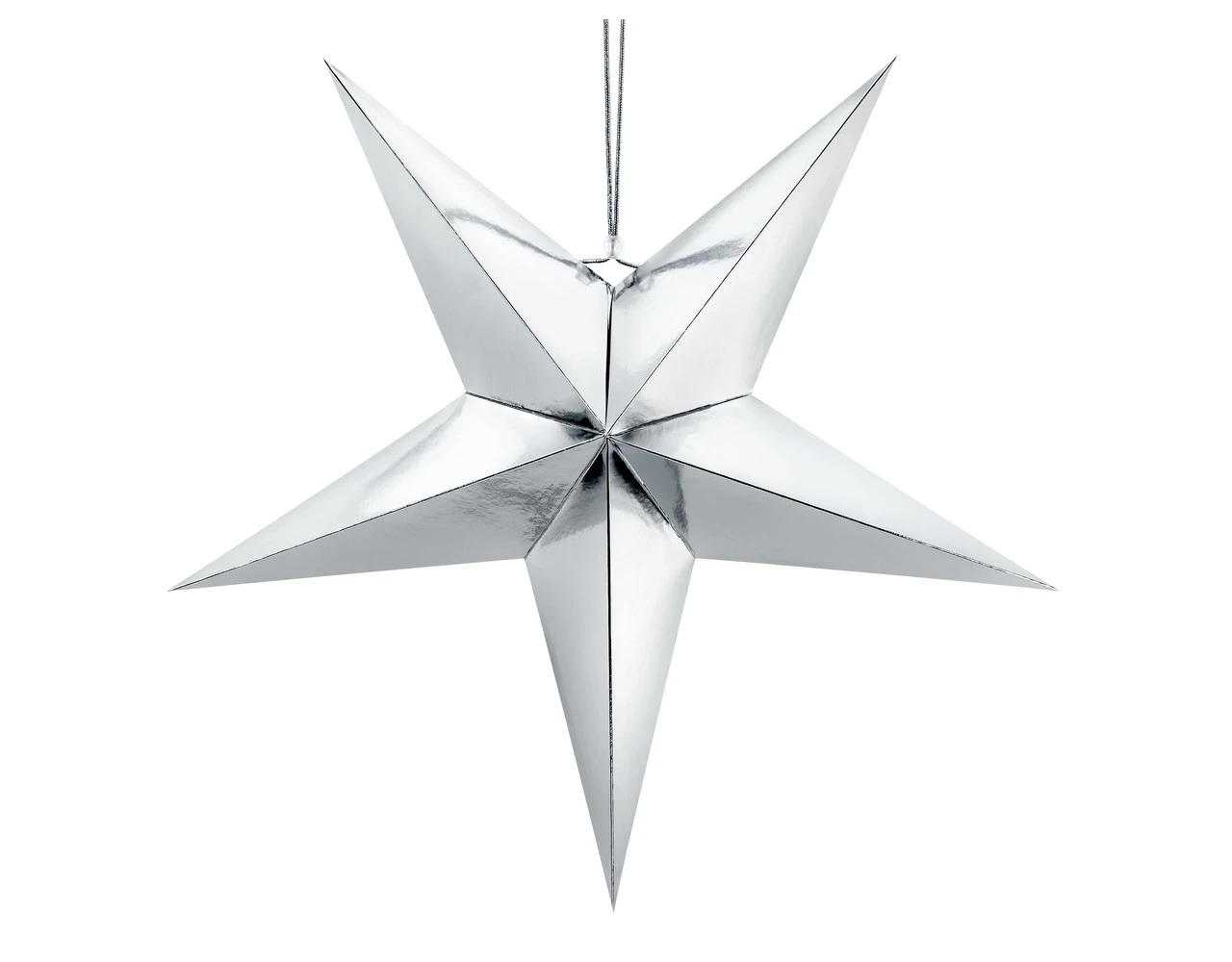 Zilveren Lampion Ster 70cm 1 Zilveren Lampion Ster 70cm