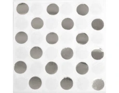 Zilveren Servetten Confetti 25cm 16st