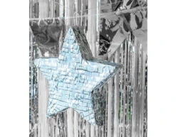 Zilveren Slinger XL 45cm 10m -Feestspullen Winkel zilveren slinger xl 45cm 10m 2