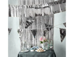 Zilveren Slinger XL 45cm 10m -Feestspullen Winkel zilveren slinger xl 45cm 10m 3