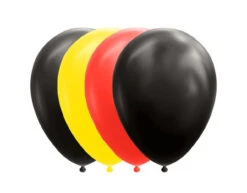 Zwart Geel Rode Ballonnen 30cm 10st