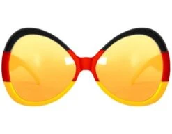 Zwart Rood Geel Bril XL