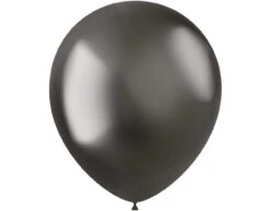 Zwarte Ballonnen Chroom 33cm 50st