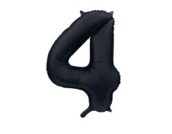 Zwarte Cijfer Ballon 4 Jaar Glans 86cm