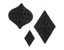 Zwarte Honeycombs 3st