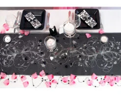 Zwarte Organza Stof Zilveren Bloemen 36cm 9m 14 Zwarte Organza Stof Zilveren Bloemen 36cm 9m -Feestspullen Winkel zwarte organza stof zilveren bloemen 36cm 9m 5