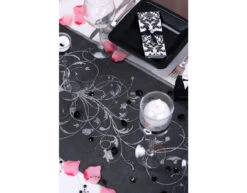 Zwarte Organza Stof Zilveren Bloemen 36cm 9m 15 Zwarte Organza Stof Zilveren Bloemen 36cm 9m -Feestspullen Winkel zwarte organza stof zilveren bloemen 36cm 9m 6