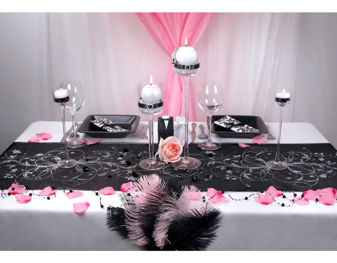 Zwarte Organza Stof Zilveren Bloemen 36cm 9m 9 Zwarte Organza Stof Zilveren Bloemen 36cm 9m - Afbeelding 9