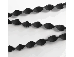 Zwarte Slingers Crepe 24m -Feestspullen Winkel zwarte slingers crepe 24m 1