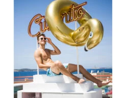 Zwemband Zwaan Goud 95cm -Feestspullen Winkel zwemband zwaan goud 95cm 2