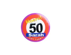 50 Jaar Button Sarah Verkeersbord 5,5cm