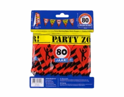 Afzetlint 80 Jaar 12m -Feestspullen Winkel afzetlint 80 jaar 12m 2