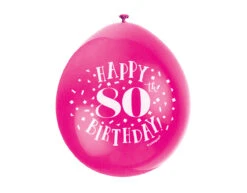 Ballonne Happy Birthday 80 Jaar 28cm 10st -Feestspullen Winkel ballonne happy birthday 80 jaar 28cm 10st 2