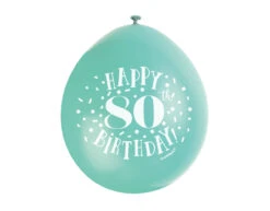 Ballonne Happy Birthday 80 Jaar 28cm 10st -Feestspullen Winkel ballonne happy birthday 80 jaar 28cm 10st 3
