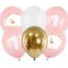 Ballonnen 1 Jaar Mix Roze 30cm 6st