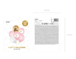 Ballonnen 1 Jaar Mix Roze 30cm 6st -Feestspullen Winkel ballonnen 1 jaar mix roze 30cm 6st 3