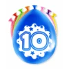 Ballonnen 10 Jaar Hoera 30cm 8st
