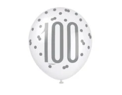 Ballonnen 100 Jaar Stippen 30cm 6st -Feestspullen Winkel ballonnen 100 jaar stippen 30cm 6st 2