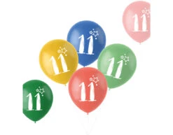 Ballonnen 11 Jaar Gekleurd 33cm 6st