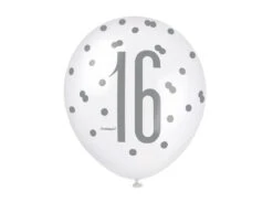 Ballonnen 16 Jaar Stippen 30cm 6st -Feestspullen Winkel ballonnen 16 jaar stippen 30cm 6st 2