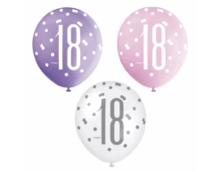 Ballonnen 18 Jaar Stippen 30cm 6st