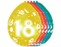 Ballonnen 18 Jaar Versiering 30cm 5st