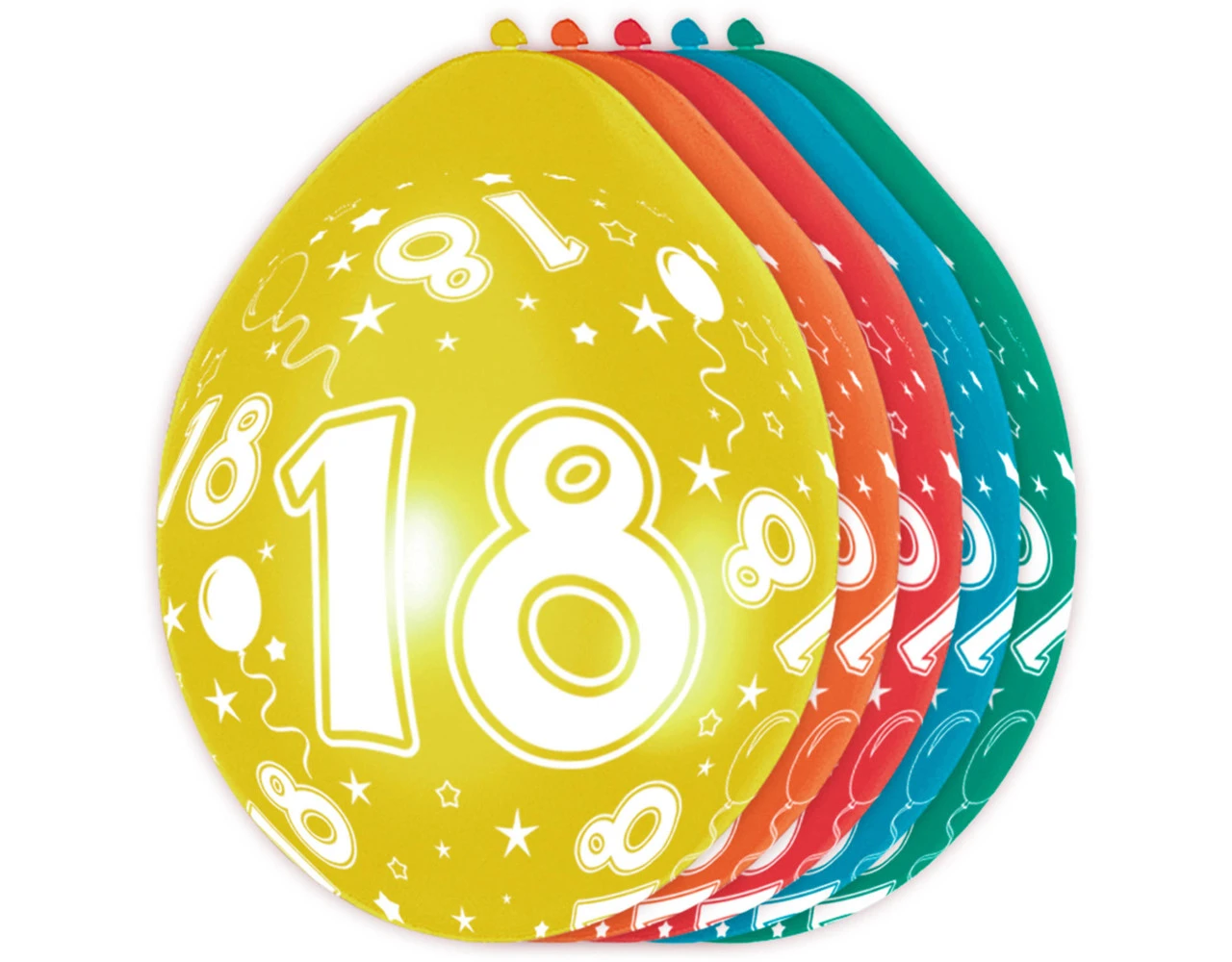 Ballonnen 18 Jaar Versiering 30cm 5st 1 Ballonnen 18 Jaar Versiering 30cm 5st