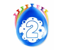 Ballonnen 2 Jaar Hoera 30cm 8st