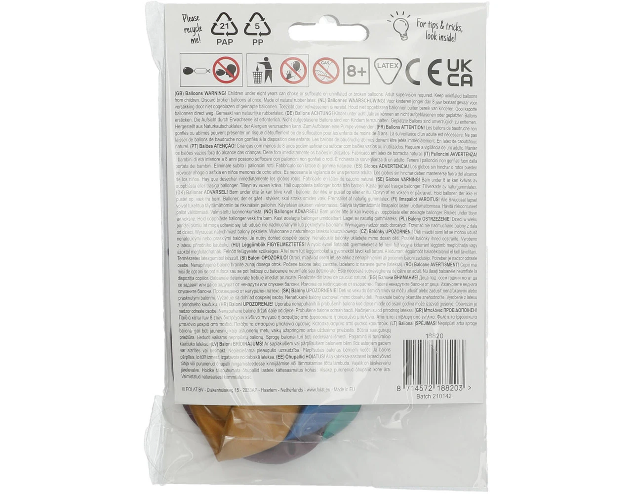 Ballonnen 20 Jaar Happy 20th 33cm 6st 3 Ballonnen 20 Jaar Happy 20th 33cm 6st - Afbeelding 3