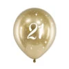 Ballonnen 21 Jaar Goud 30cm 6st