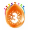 Ballonnen 3 Jaar Hoera 30cm 8st