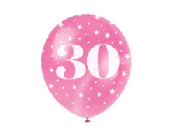 Ballonnen 30 Jaar Confetti 30cm 5st -Feestspullen Winkel ballonnen 30 jaar confetti 30cm 5st 1
