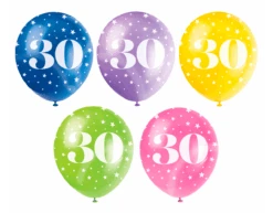 Ballonnen 30 Jaar Confetti 30cm 5st