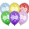 Ballonnen 30 Jaar Gekleurd Metallic 30cm 6st